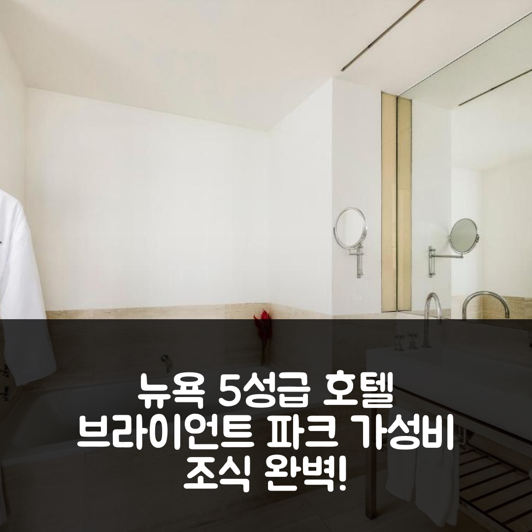뉴욕 숙소 여행 호텔 추천 브라이언트 파크 호텔 | 가성비 뛰어난 5성급 위치 및 조식 정보 7가지