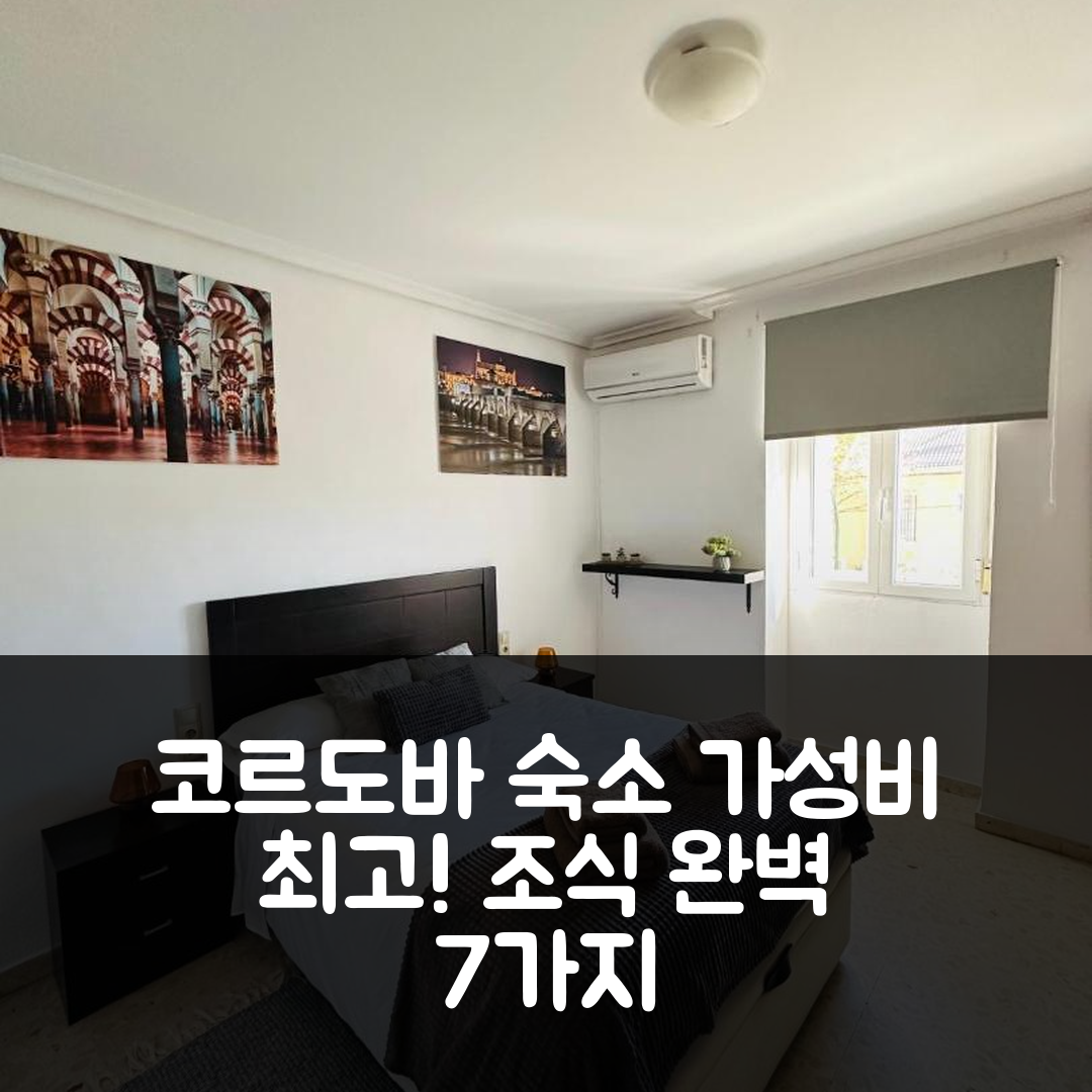 코르도바 숙소 여행 호텔 추천 아파트먼트 폴보라 | 가성비 뛰어난 위치와 조식 완벽 7가지 이유