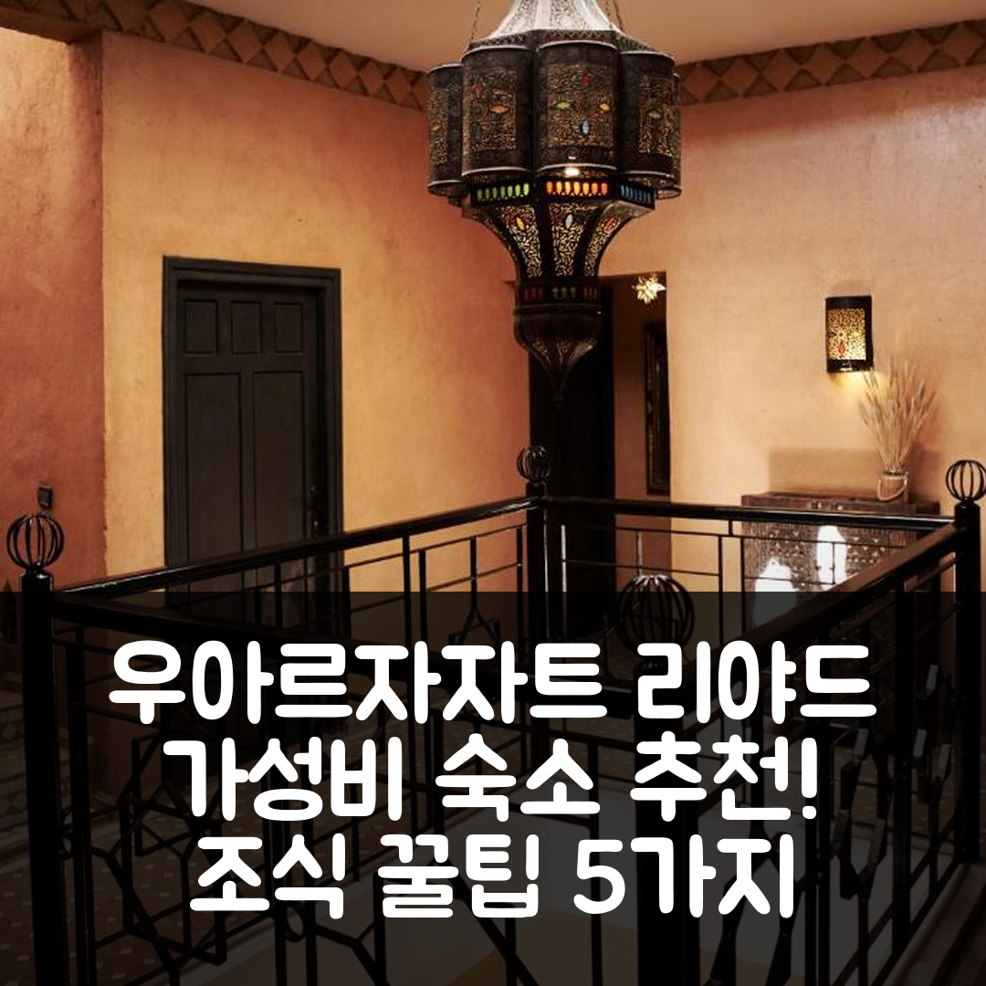 우아르자자트 숙소 여행 호텔 추천 리야드 부셰도르 | 위치와 가성비 뛰어난 조식 5가지 팁