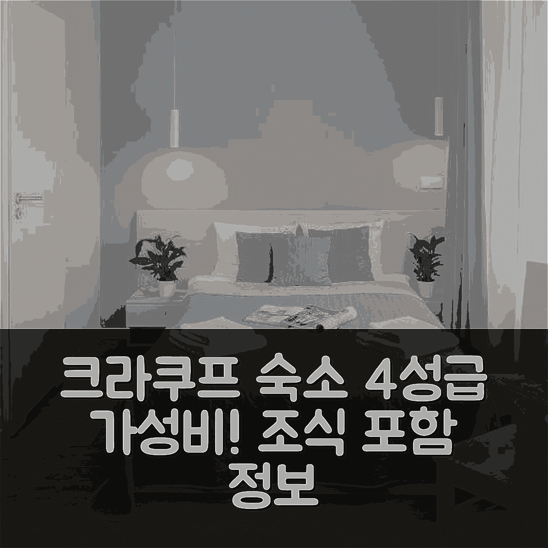 크라쿠프 숙소 여행 호텔 추천 아파트멘타 플라티니아 | 4성급 가성비와 조식 포함 완벽한 위치 5가지 팁
