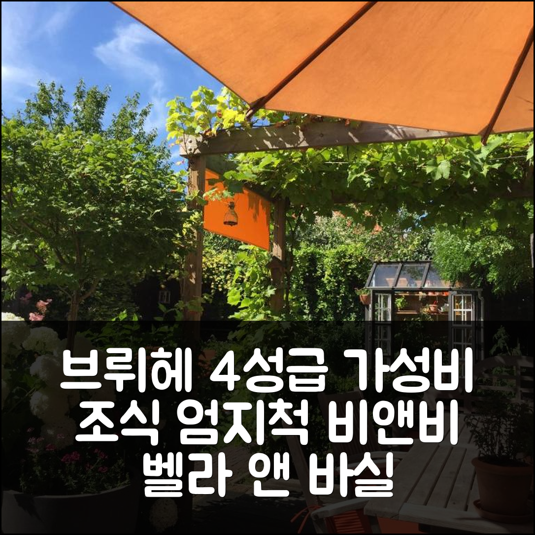 브뤼헤 숙소 여행 호텔 추천 비앤비 벨라 앤 바실 | 조식과 가성비 뛰어난 4성급 호텔의 5가지 장점