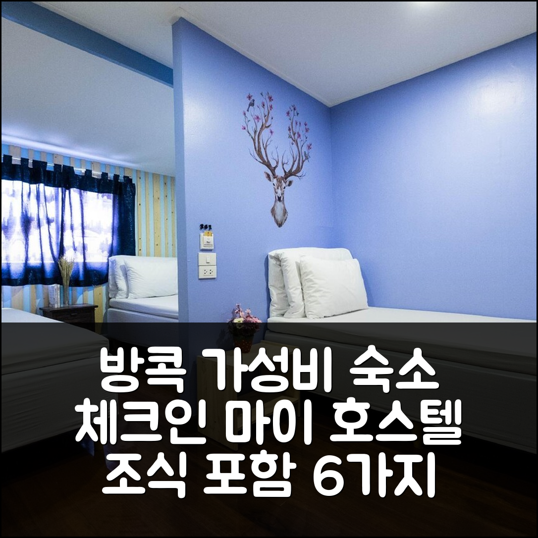 방콕 숙소 여행 호텔 추천 체크인 마이 호스텔 | 가성비 최고의 위치와 조식으로 즐기는 6가지 이유